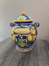 Ceramic Biscotti Jar, Italian