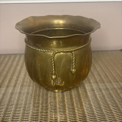 Antique vintage brass planter - antique,