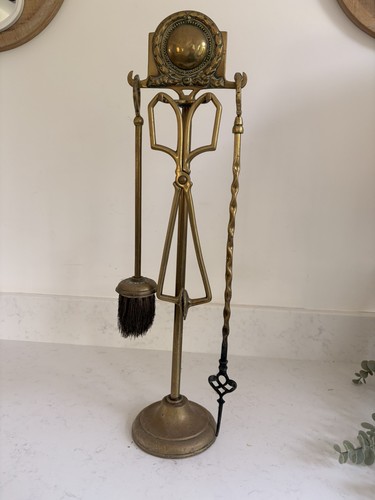 Vintage brass fireplace - vintage,