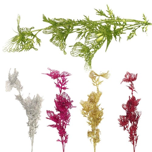 Long full glittered butterfly - long,