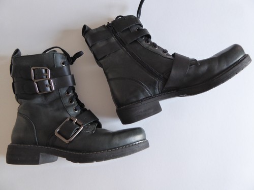 Mid calf length black leather - mid,