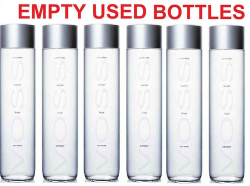 Voss glass bottles used - 6x,