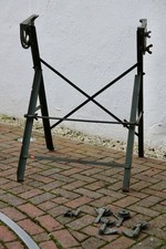 Architects Vintage Industrial Drafting Table Base Adjustable A-Frame Steel Stand