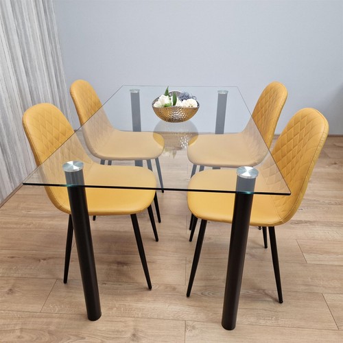 Clear glass dining - dining, table