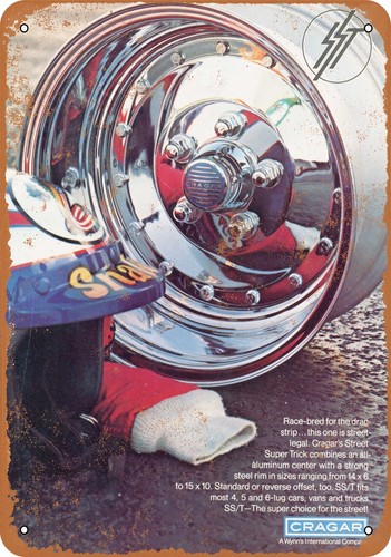 Metal sign 1978 cragar - metal,
