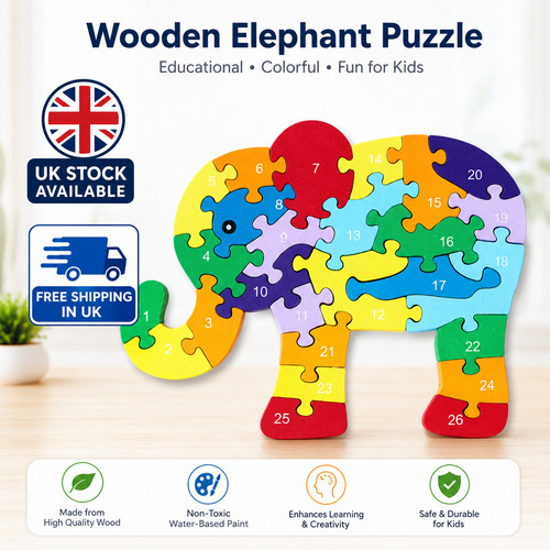 Wooden alphabet numbers jigsaw - wooden, alphabet/numbers