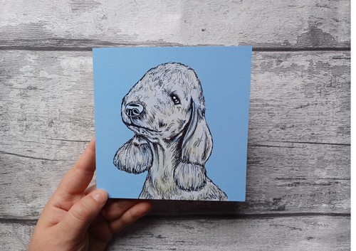 Bedlington terrier greetings - bedlington,