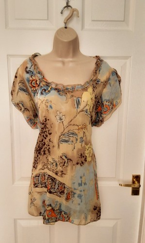 Floral blouse chiffon hippie - chiffon,