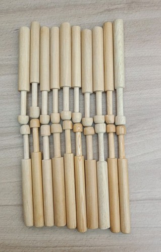 Wooden lace maker bobbins - maker's,