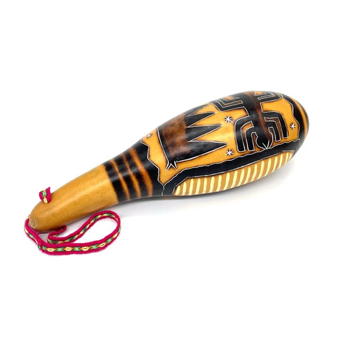 Nazca lines hand carved gourd - nazca,