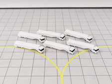 6x White FUEL BOWSER TANKER TRUCKS (Rotating) Airport GSE Vehicles 1:400 Scale