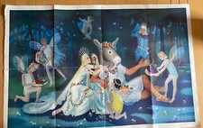 XL Child’s Educational Magazine Poster Print 1954 Midsummer Nights Dream & Masks