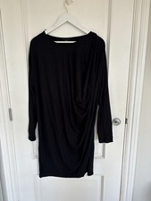 COS Black Midi Viscose With Elastane Junper Dress Size S