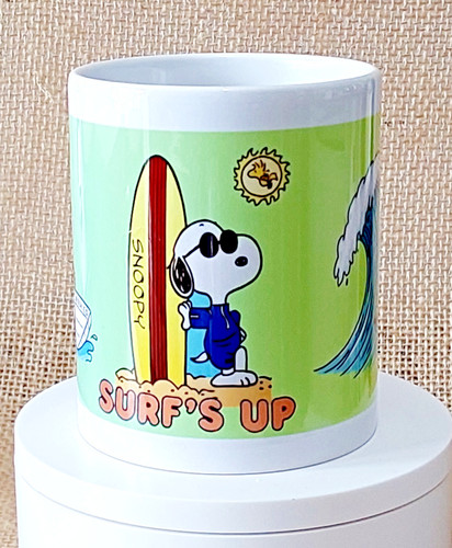 Snoopy surfing mug surfers - snoopy, mug,