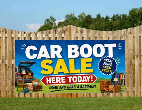 Car boot sale - sale, banners