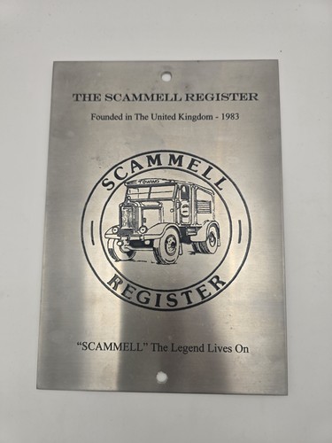 Rare scammell register metal - scammell,
