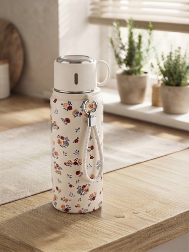 Stainless steel vacuum flask - steel,