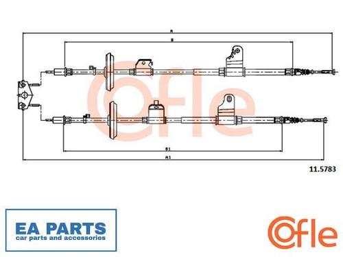 Cable parking brake for opel - parking,
