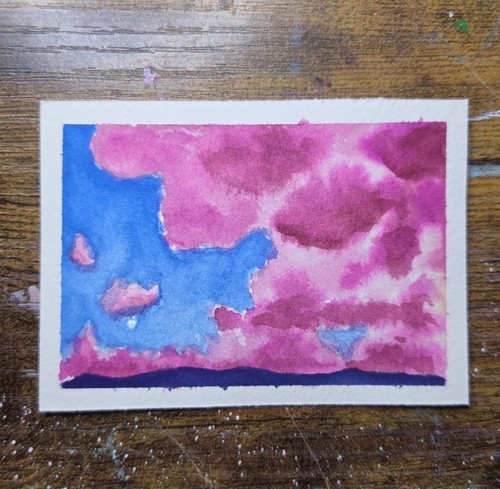 Aceo art card original - card,