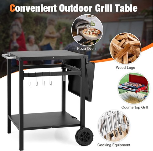 Movable grill dining cart - movable,