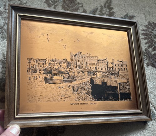 Vintage etched copper kirkwall - etched,