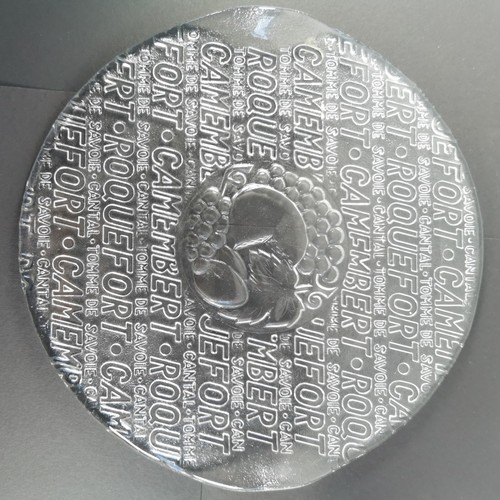 Vintage lead crystal cheese - a,