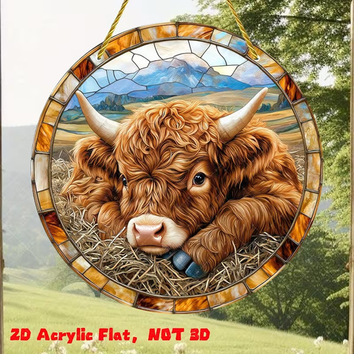 Large highland cow - cow, design
