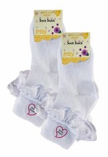 6 Pairs Of Girls Lace Socks