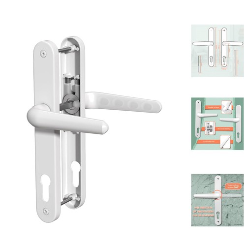 White upvc door - white,