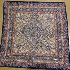 Liberty Unused Silk 100% Scarf Paisely Flower 58cm × 60cm