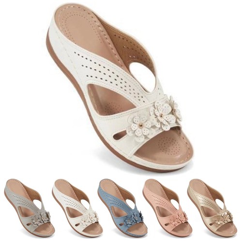 Ladies summer flower wedge - ladies,
