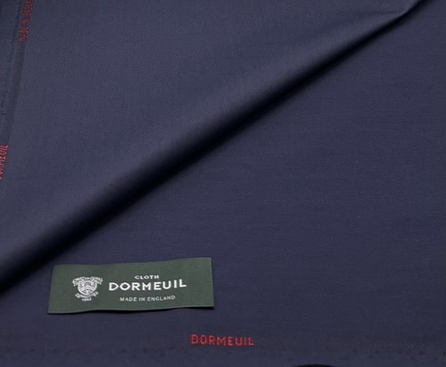 Navy plain cotton chino - cotton, fabric