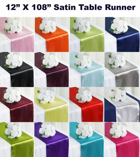 10pc satin table - satin, runner