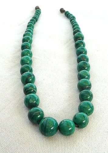 Vintage malachite necklace - vintage,