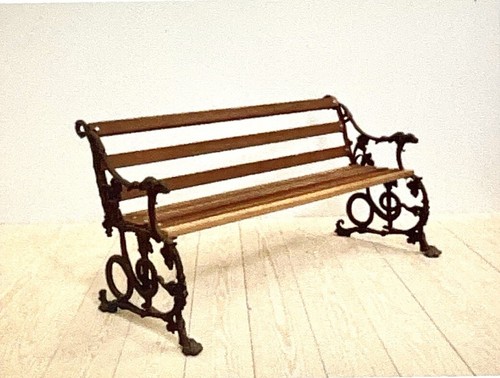 Gustavian bench foliage - w., &