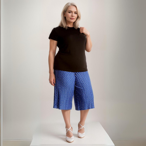 Womens ladies crinkle culottes - ladies,