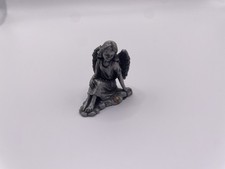 Small Pewter Angel Statue Figurine Ornament 2006 With Gem