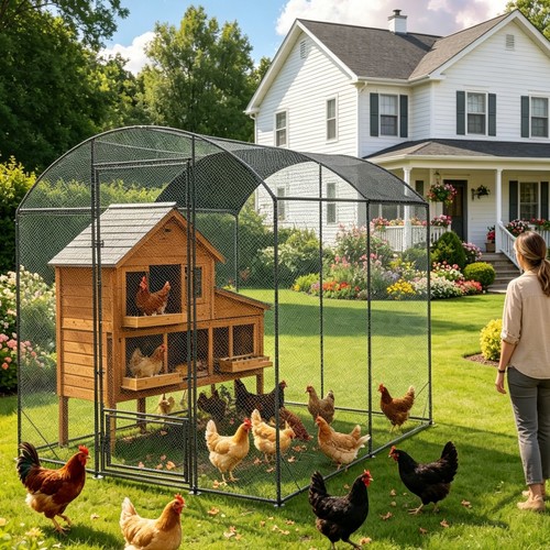 Large chicken coop metal - chicken,