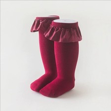 2 Pairs Girls Baby Vintage Frilly Socks Wedding Party School Socks 1-7Y
