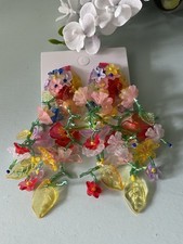 Fabulous..Huge Summer Flower Earrings
