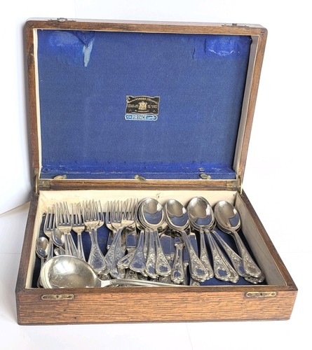 43pc vintage silver plate - 43pc,