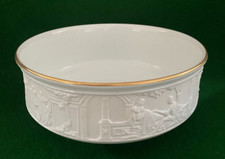 VINTAGE FRANKLIN MINT 1987 BISQUE FINE PORCELAIN LARGE 3D ROMEO & JULIET BOWL