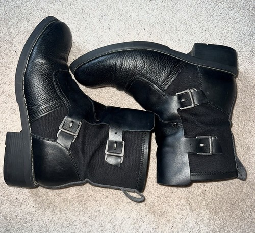 Star row black leather - row,