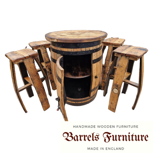 Oak whiskey barrel - barrel, cabinet