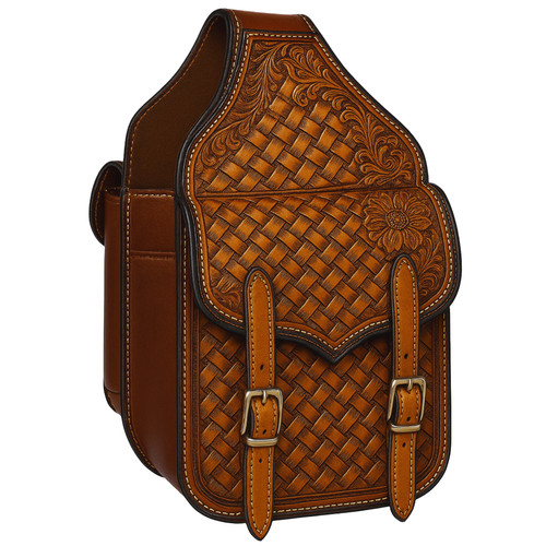 Horse saddle bag - bag, leather