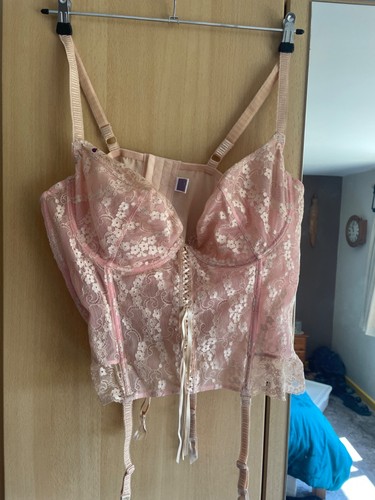 Basque with suspenders pink - with, in