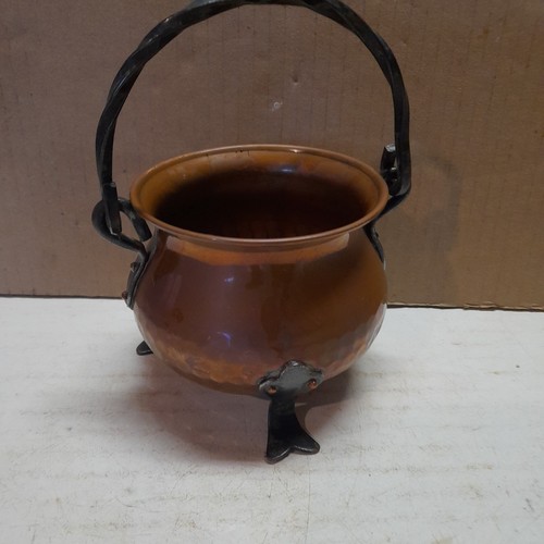 Copper cauldron planter - , fire