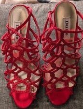 Dune Jameea Caged Diamante Red