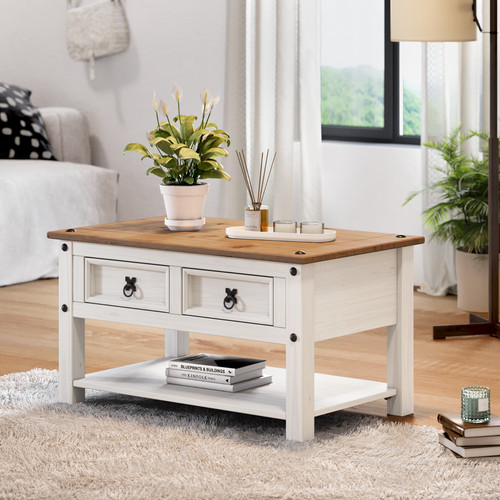 Corona coffee table - table, white
