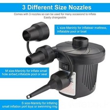 Electric 12v Car 240v Mains Air Bed Pump Inflator Portable Pool Camping Mattress